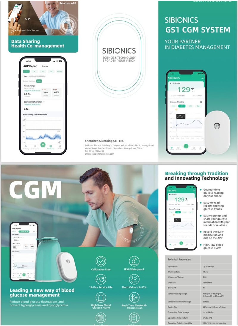 General - Sibionic Gs1 Glucose Monitoring System 1S - Image 1