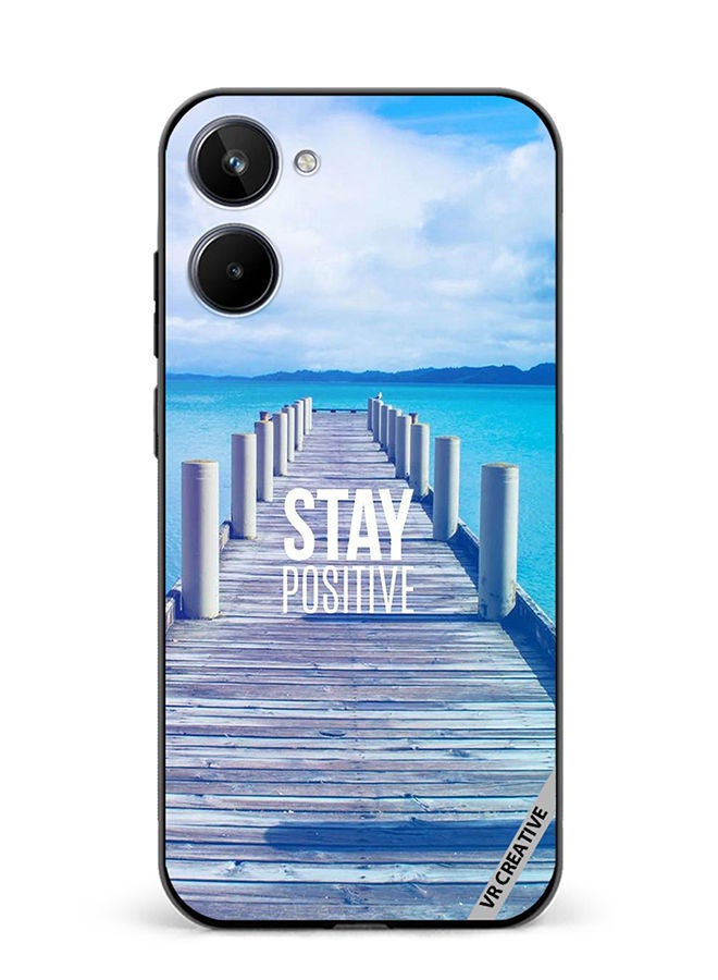 VR CREATIVE Protective Case Cover For Realme 10 Stay Positive Design Multicolour - Image 1