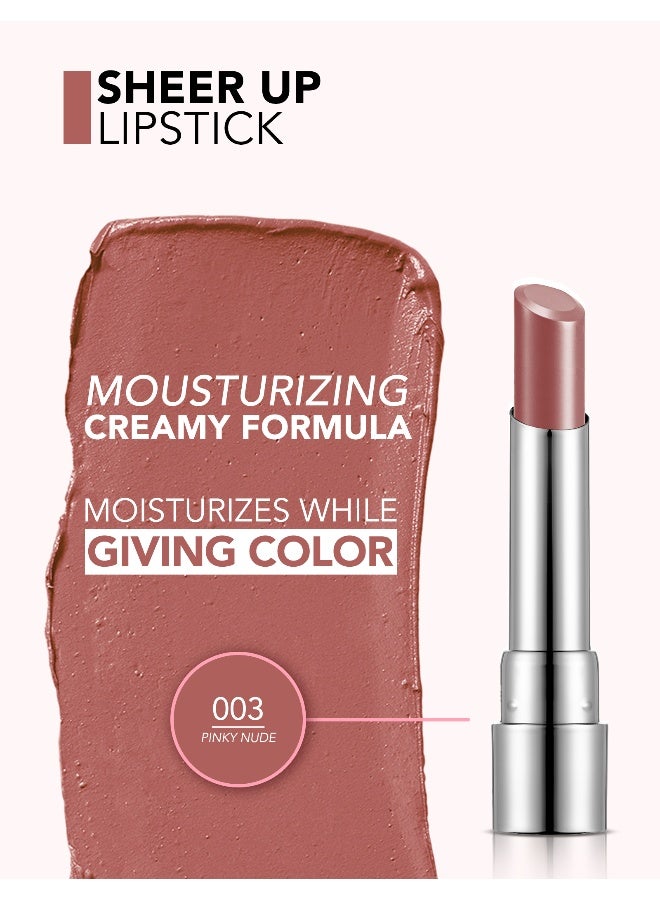 flormar New Sheer Up Lipstick - 03 Pinky Nude 03 Pinky Nude - Image 5