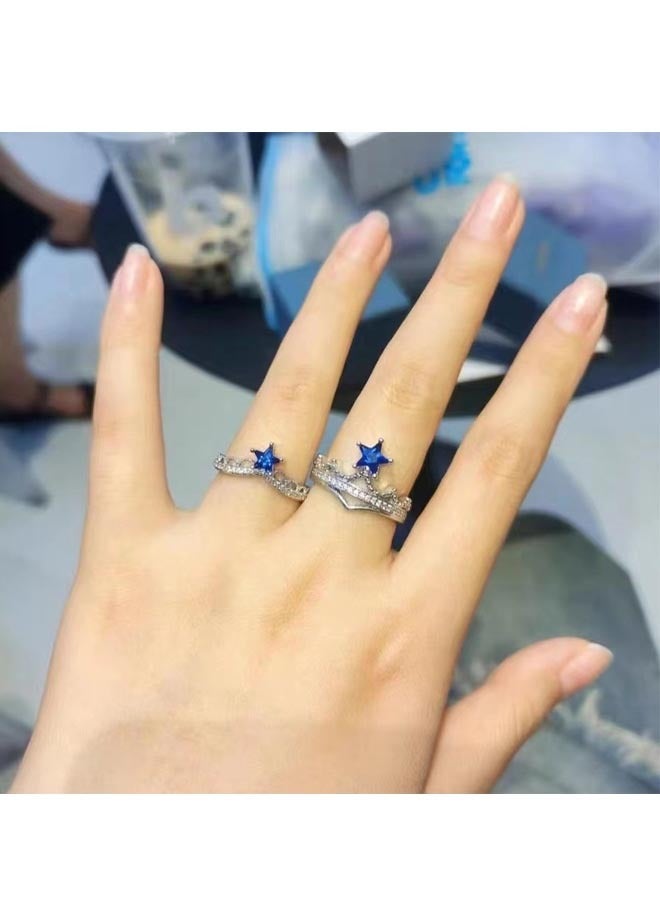 Star Kari Crown Open Couple Ring - Image 2