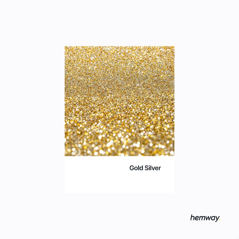 Hemway Glitter Paint Additive Glitter Crystals for Acrylic Paint, Interior & Exterior Walls, Wood, Varnish, Furniture, Matte, Gloss, Satin, Silk - 100g / 3.5oz - Gold Silver - Image 2