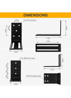 General Adjustable door block reinforcement frame Heavy duty door safety rod bracket Metal safety door U-shaped tie rod bracket  - Image 2