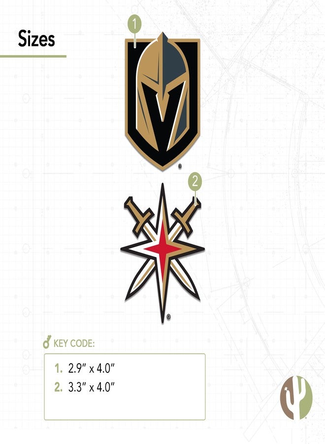 Desert Cactus Las Vegas Golden Knights Team NHL National Hockey League Sticker Vinyl Decal Laptop Water Bottle Car Scrapbook (4 inch Sticker) - Image 2