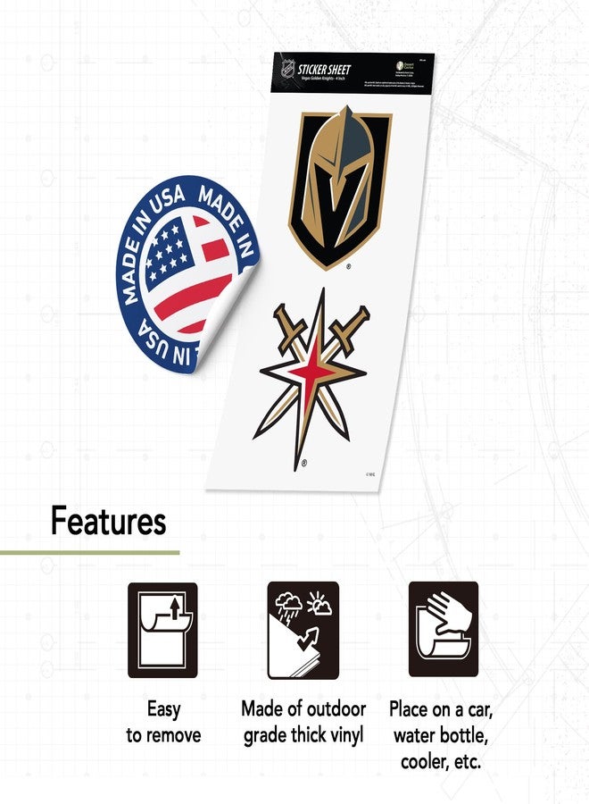 Desert Cactus Las Vegas Golden Knights Team NHL National Hockey League Sticker Vinyl Decal Laptop Water Bottle Car Scrapbook (4 inch Sticker) - Image 3