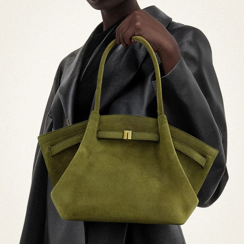 Jwpei Dumpling Bag Suede Shoulder Armpit Bag Niche Design Satchel Tote Bag Commuter Wear Crossbody Bag - Image 5