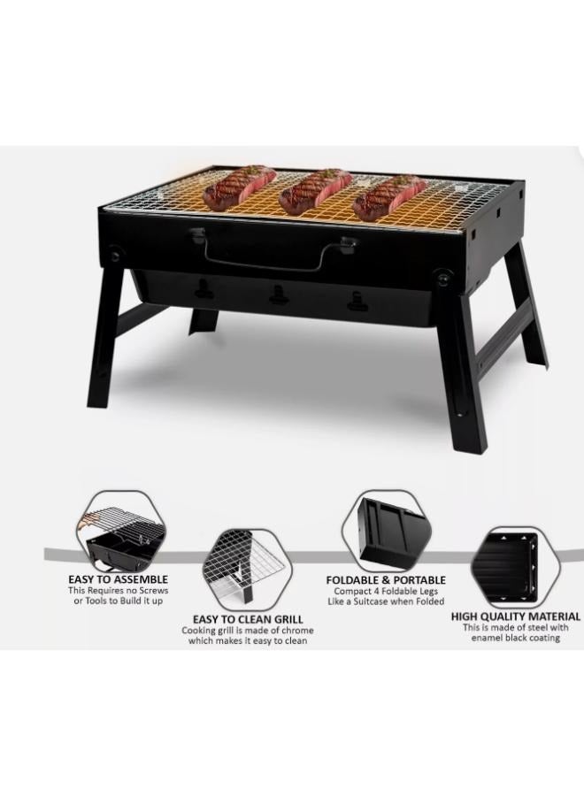 Portable Folding Barbecue Grill Charcoal Lightweight Barbecue Grill Tools for Outdoor - Image 5