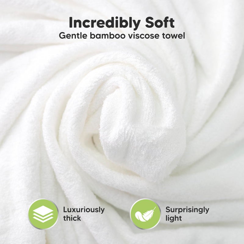 KeaBabies Hooded Baby Towel for Newborn - Viscose Derived from Bamboo Large Baby Bath Towels with Hood for Boys, Girls, Toddler, Extra Absorbent & Soft Newborn Bath Essentials (Alpaca, Regular) - Image 2