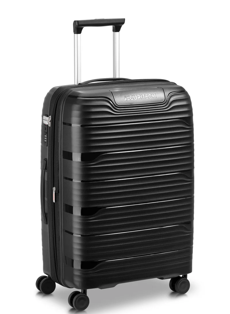 Delsey Securitech Dune By Delsey Expendable Double wheel trolley luggage bag 82cm Black Large