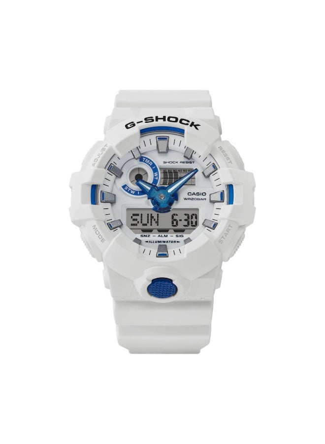 CASIO G-SHOCK GA-700HDS-7AER Analog-Digital Men’s Watch, Shock Resistant, 200M Water Resistant, White Resin Strap - Image 2