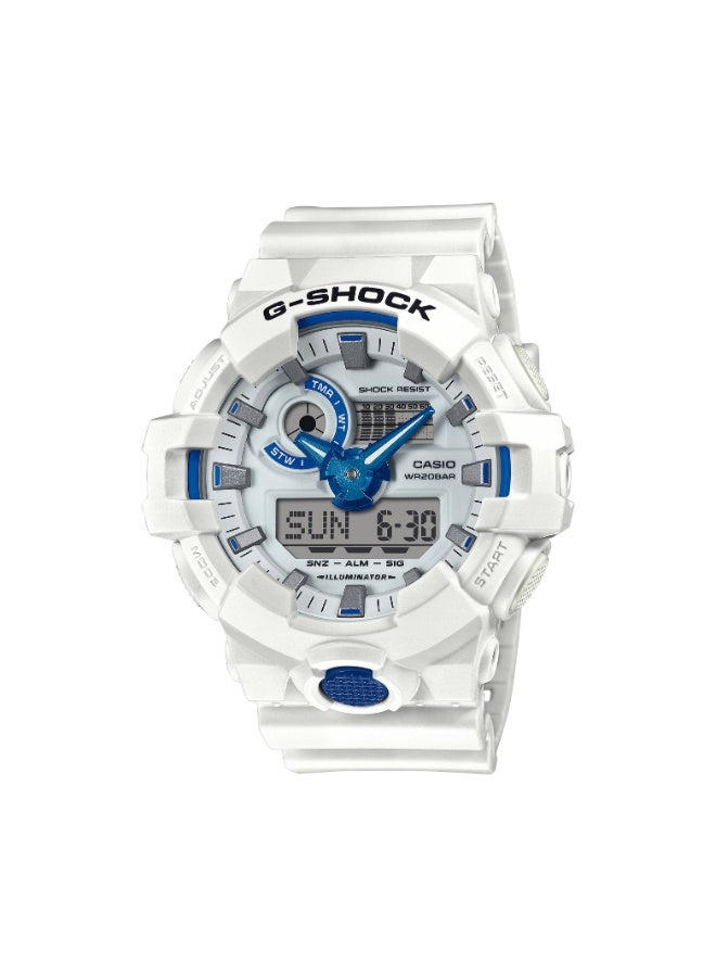 CASIO G-SHOCK GA-700HDS-7AER Analog-Digital Men’s Watch, Shock Resistant, 200M Water Resistant, White Resin Strap - Image 1