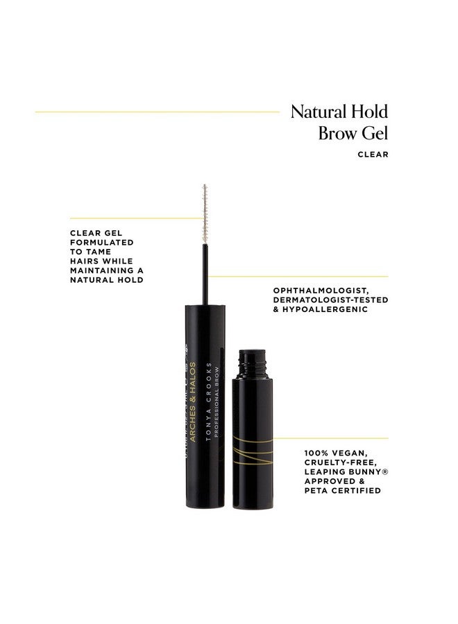 Arches & Halos Natural Hold Brow Gel Coat And Condition Brows Vegan And Cruelty Free Makeup Clear 0.1 Oz - Image 2