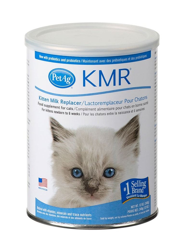 Pet Ag - مسحوق KMR الفوري للقطط الصغيرة 340 جرام مع مجموعة رضاعة مجانية 2 أونصة - Image 1