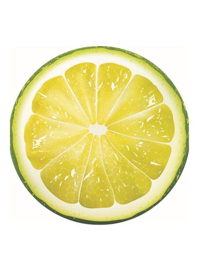 NIBEMINENT Lemon Printed Beach Towel Yellow/Green - Image 1