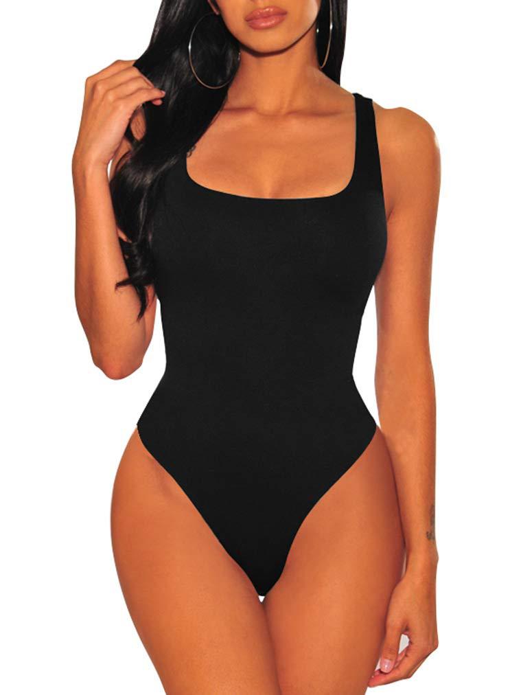 2024 Solid Color Swimsuit Summer Seaside One-Piece Swimsuit Classic Style Holiday Travel Tight Swimsuit - Image 1