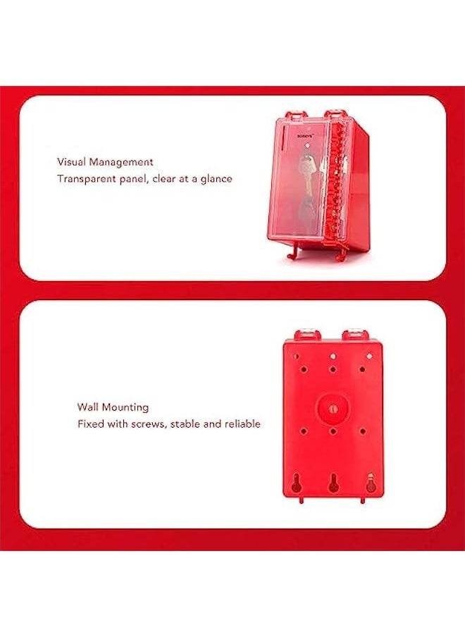 Generic Lockout Tagout Box Kit, Safety Lockout Box, Loto Station Wall Mount, Safety Group Padlock Box, with 8 Hole Positions Hanging, for Lockout Tagout Safety  - Image 2