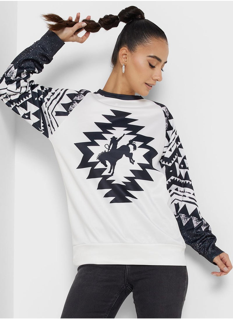 Ginger - Aztec Print Sweatshirt - Image 1