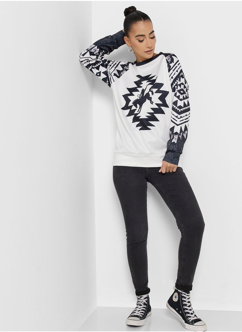 Ginger - Aztec Print Sweatshirt - Image 1