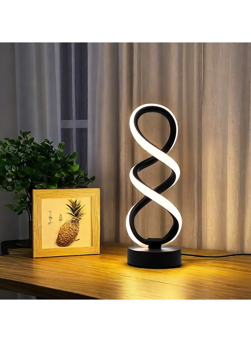 ارواق مصباح طاولة بشكل حلزوني يعمل عبر USB مع ثلاث درجات لون مناسب لغرف النوم والدراسة - Image 2
