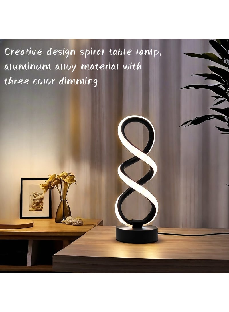 ارواق مصباح طاولة بشكل حلزوني يعمل عبر USB مع ثلاث درجات لون مناسب لغرف النوم والدراسة - Image 4