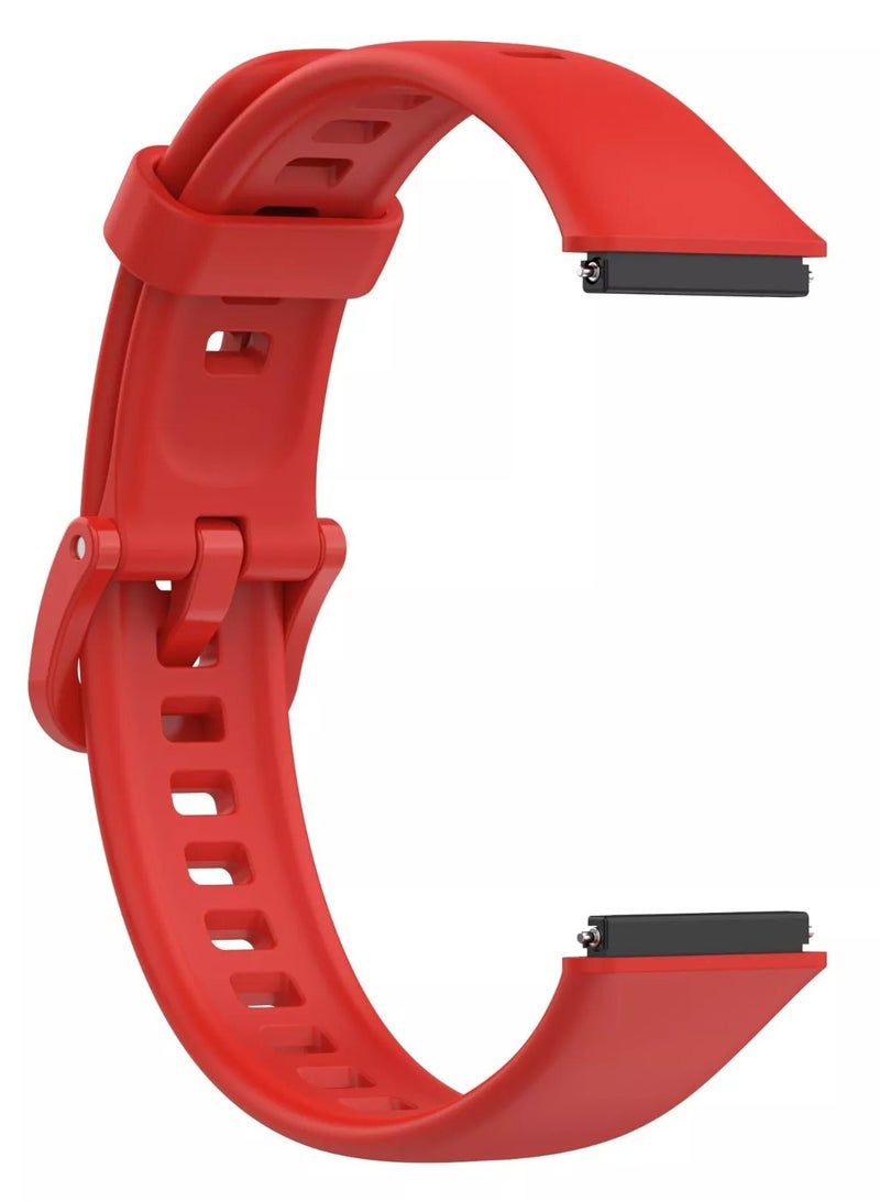 Watch Band For Huawei Band 7 Smartwatch Replacement Sport Bracelet Silicone Strap Red - Image 1