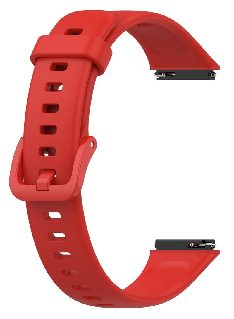 Watch Band For Huawei Band 7 Smartwatch Replacement Sport Bracelet Silicone Strap Red - Image 3