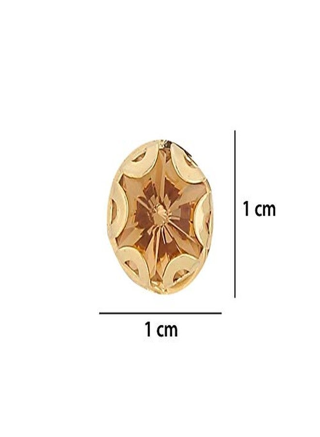 TRIPIN Brass Kurta Buttons with Gold Diamond Crystal and Chain with Box for Men and Women TSSPKURTA1925 - Image 3
