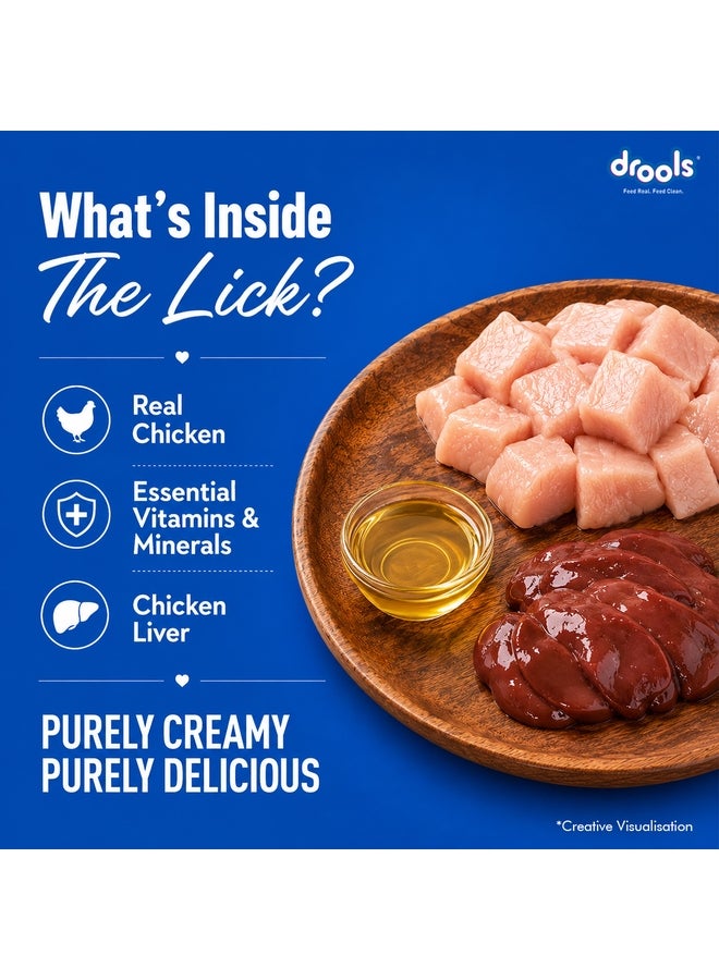 Drools علاجات القطط الكريمية القابلة للّعق من الدجاج الحقيقي في جرة - Image 5