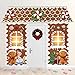 besttideyes Christmas Decorations Gingerbread Man Scene Gingerbread Man House Backdrops Long LED String Light Candy Stickers Christmas Backdrop for Party Wall Deco - Image 2