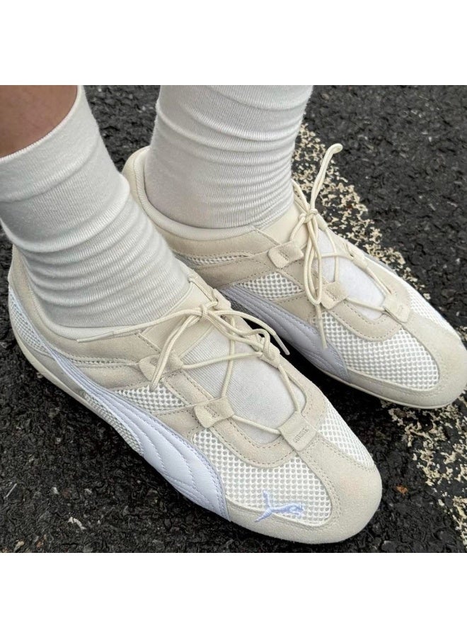 PUMA Women's Speedcat GO WNS Breathable Mesh Lightweight Low-Top Sneakers -Beige - Image 2