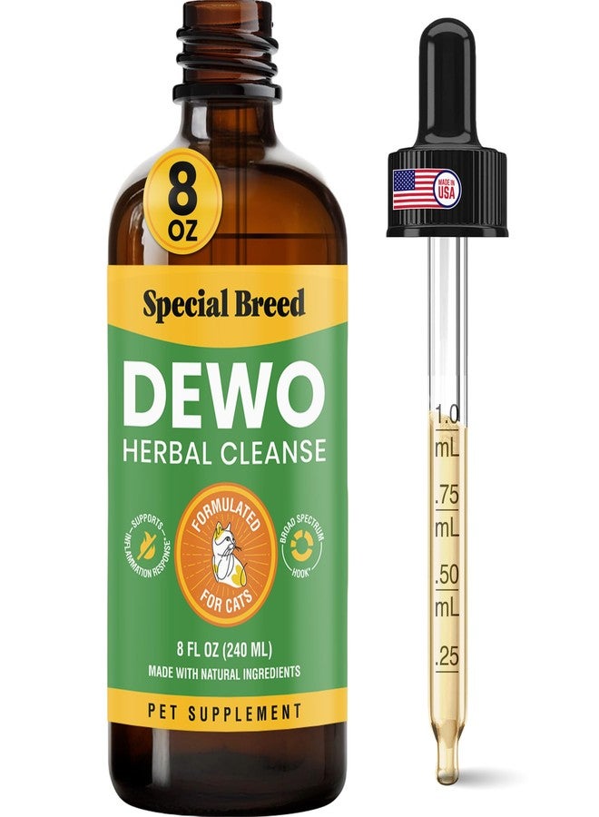 Special Breed Natural Intestinal Defense for Cats, Herbal Cleanse with Wormwood, Black Walnut, Turmeric - NO Oregano - Digestive Support Promotes Gut Health & Flora Balance, Made in The USA, 8oz - Image 1