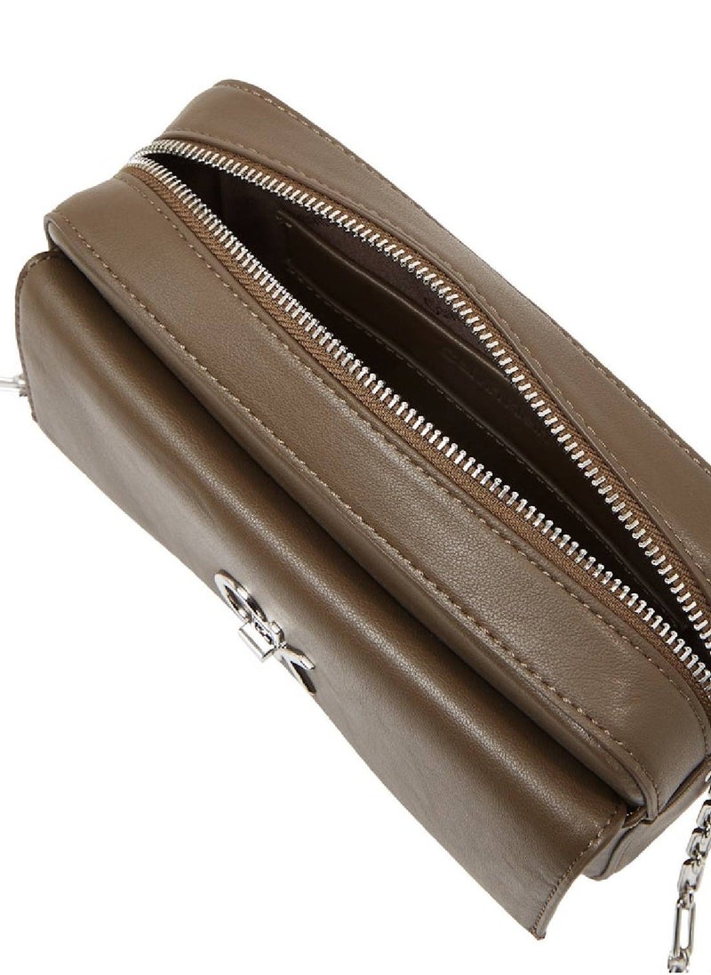 CALVIN KLEIN Women's Crossbody Camera Bag - Polyester Blend, Brown  - Image 3