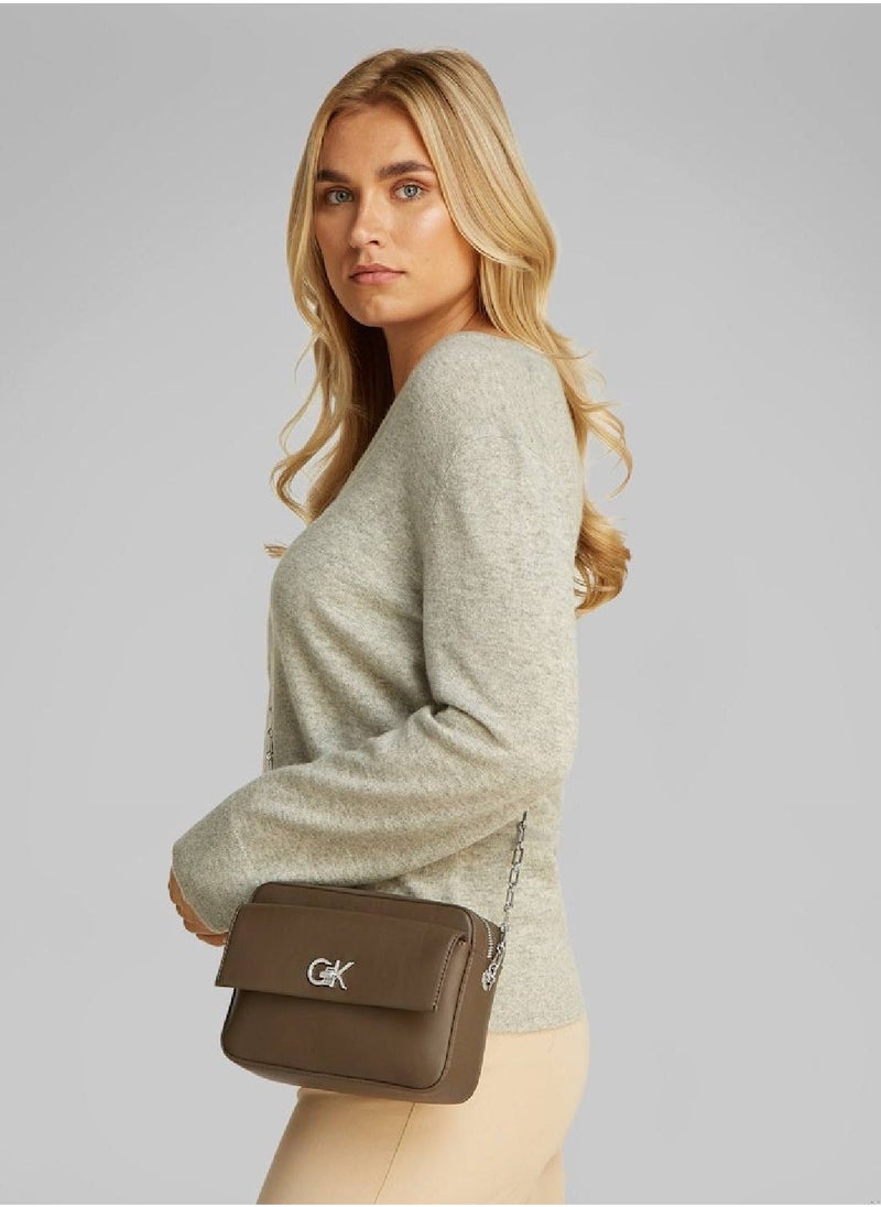CALVIN KLEIN Women's Crossbody Camera Bag - Polyester Blend, Brown  - Image 1