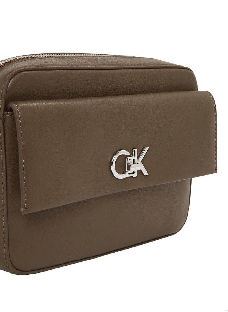 CALVIN KLEIN Women's Crossbody Camera Bag - Polyester Blend, Brown  - Image 5