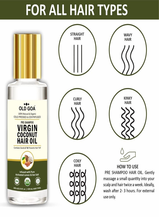 OLDGOA Virgin Coconut Hair Oil | 100% Pure Cold Pressed Hair Oil for Healthy, Long & Strong Hair | Hair Fall Control, Non-Sticky & Non-Greasy Formula | For Women & Men | 200ml - Image 4