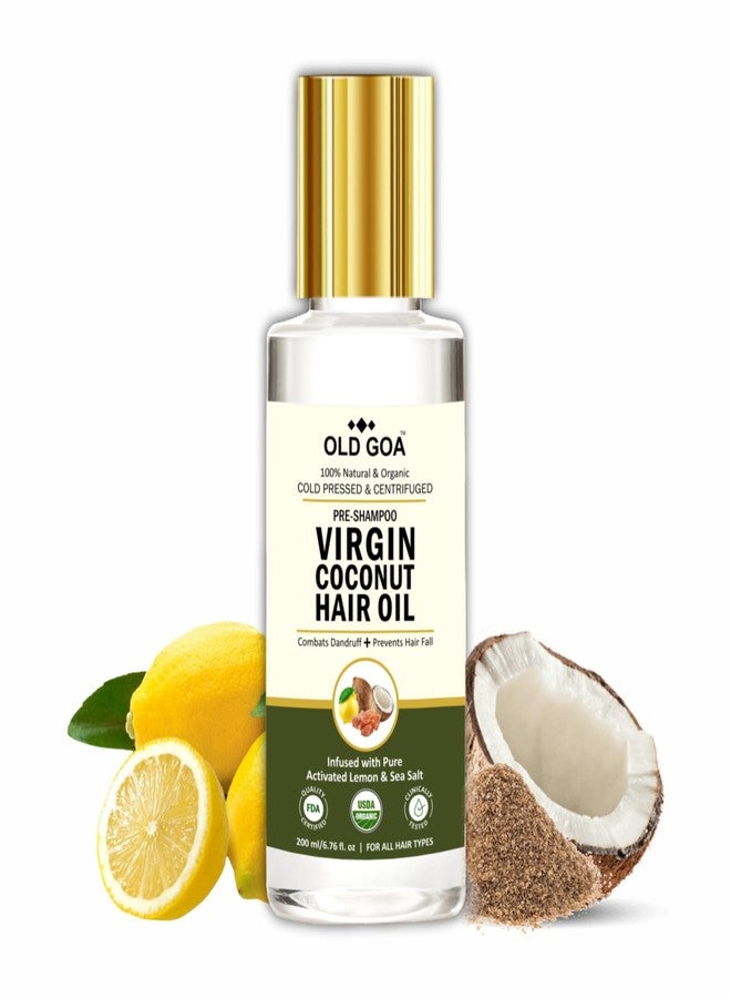 OLDGOA Virgin Coconut Hair Oil | 100% Pure Cold Pressed Hair Oil for Healthy, Long & Strong Hair | Hair Fall Control, Non-Sticky & Non-Greasy Formula | For Women & Men | 200ml - Image 1