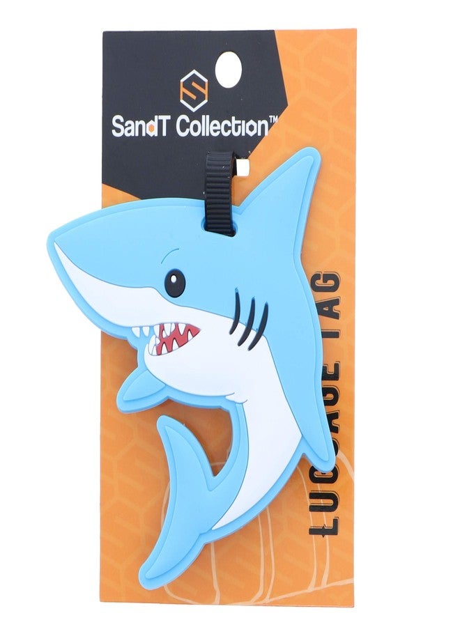 SandT Collection Animal Luggage Tags Cute Suitcase Labels (7 Pack, Shark) - Image 4