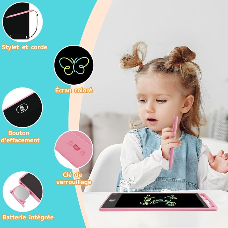 8.5 Inch 4 Pack LCD Writing Tablet, [Upgraded] Colorful Drawing Tablet, Writing Board, Erasable Reusable Eye Protection Doodle Scribbler Pad, Educational Birthday for Kids - Image 3