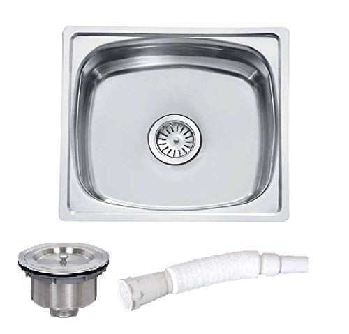 NEW WARE NEW WARE Kitchen Sink 18X16X8 Inches Premium Stainless Steel Sink with Matt Finish
