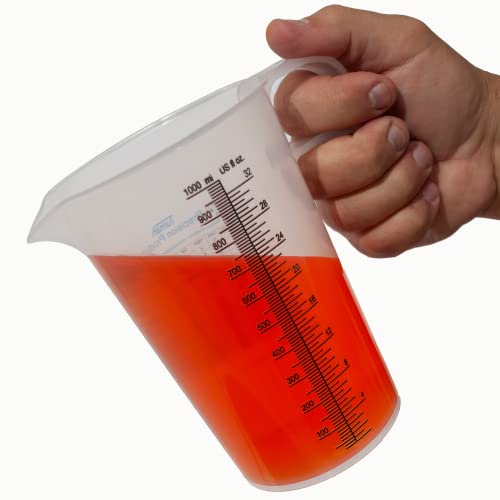 Turnah 32oz (1 Quart) Measure Pitcher with Convenient Conversion Chart – Extra Strong Food Grade – Great for Cooking, Home Hobbies, Shop Oil and Fluids, Spa Chemicals with High Chemical Resistance by Turnah - Image 5