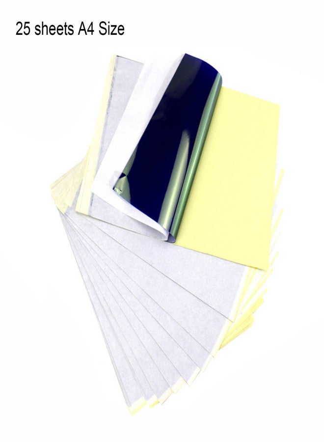 25 Sheets Tattoo Transfer Paper Tattooing A4 Size Tattoo Thermal Paper Transfer Carbon Stencil Paper Tattoo Paper for Tattoo Supplies Kit - Image 3