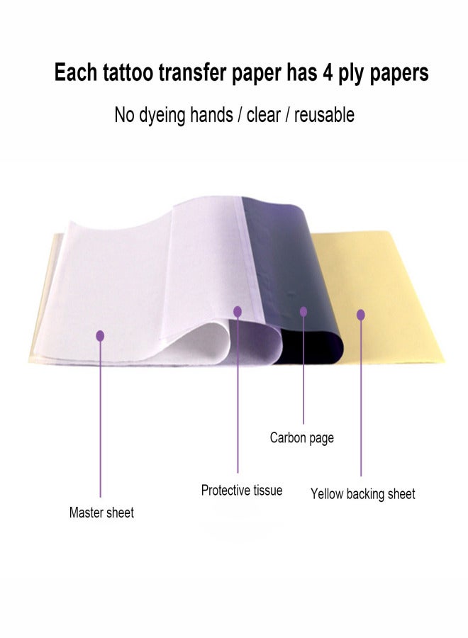 25 Sheets Tattoo Transfer Paper Tattooing A4 Size Tattoo Thermal Paper Transfer Carbon Stencil Paper Tattoo Paper for Tattoo Supplies Kit - Image 5