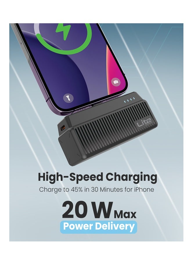 Moxedo Moxedo Lite Mini-Pocket Power Bank 20W Fast Charging Power Delivery with Lightning Connector and Foldable Phone Stand Compatible for iPhone 14/13 Pro ,12/12 Pro, XR, X, Air pods Pro  - Image 3
