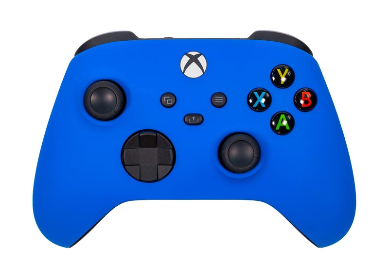 Crazy Controllerz Xbox One Series X S Custom Soft Touch Controller - Soft Touch Feel, Added Grip, Cool Blue Color - Compatible with Xbox One, Series X, Series S - Image 1
