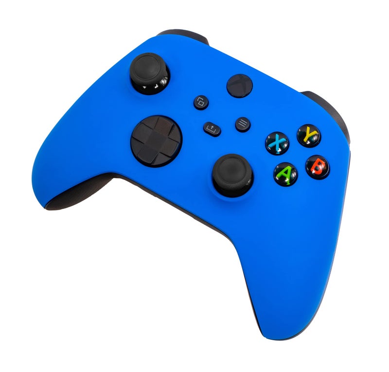 Crazy Controllerz Xbox One Series X S Custom Soft Touch Controller - Soft Touch Feel, Added Grip, Cool Blue Color - Compatible with Xbox One, Series X, Series S - Image 4