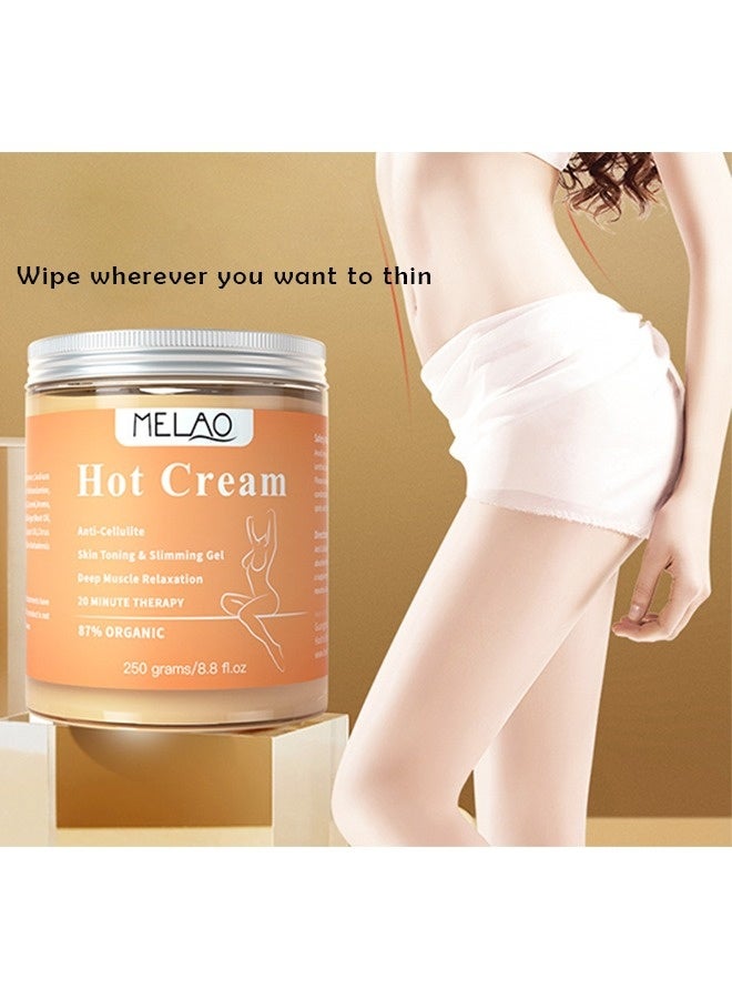ميلاو كريم تدليك الجسم للتشكيل، تفجير الدهون، شد، كريم حرق الدهون الخفيف 250 جرام - Image 1