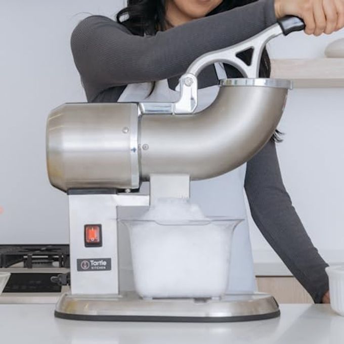 TK Tartle Kitchen Tartle Kitchen Stainless Steel Dual Blade Ice Shaver Snow Cone Maker Machine Summer Parties & Refreshing Treats Durable Easy to Use & Clean Ideal for Catering, Restaurant & Commercial Kitchens - Image 1