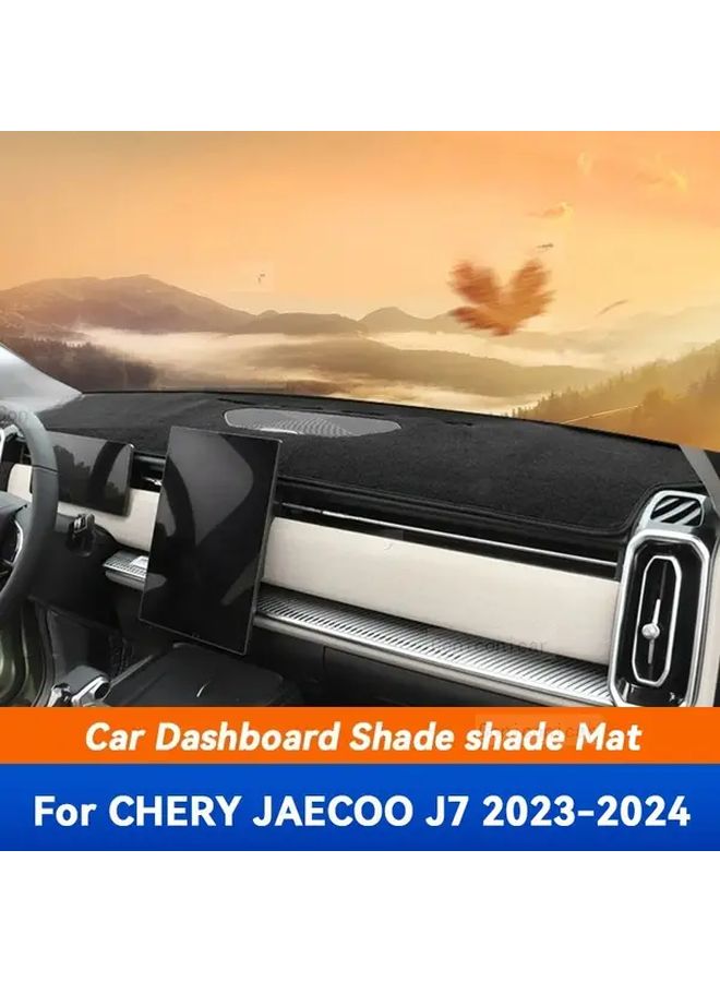 غطاء لوحة القيادة الأسود لسيارة CHERY JAECOO J7 2023-2024، حماية من الأشعة فوق البنفسجية ومكافحة التوهج - Image 4