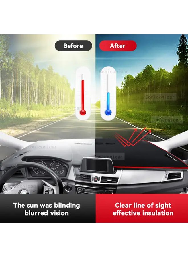 غطاء لوحة القيادة الأسود لسيارة CHERY JAECOO J7 2023-2024، حماية من الأشعة فوق البنفسجية ومكافحة التوهج - Image 5