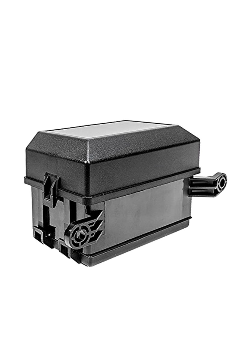 Black 12-Slot Relay Box 6 Relays 6 ATC/ATO Standard Fuses Holder Block with 41pcs Metallic Pins Univ
