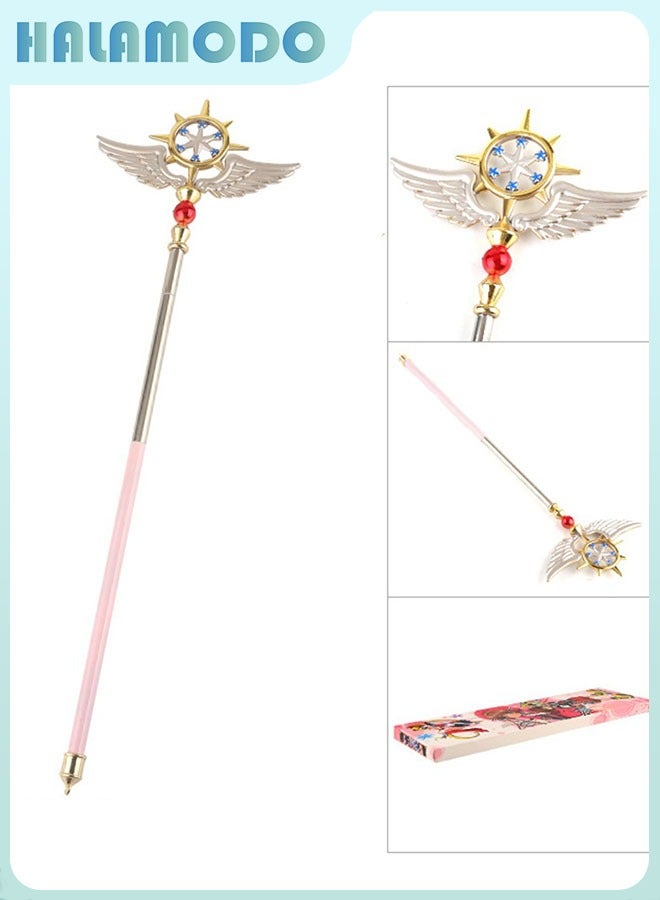 HALAMODO Cardcaptor Sakura's Magic Wand Pink Dream Staff, Telescopic Walking Stick - A Retractable Magic Wand, an Anime COS Prop and a Toy for Girls and Children - Image 1